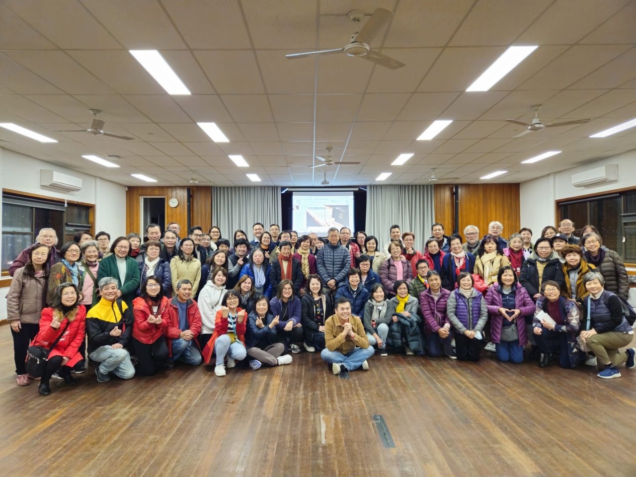 The hall in St. Monica Church